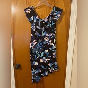 Floral Assymetrical Midi Dress